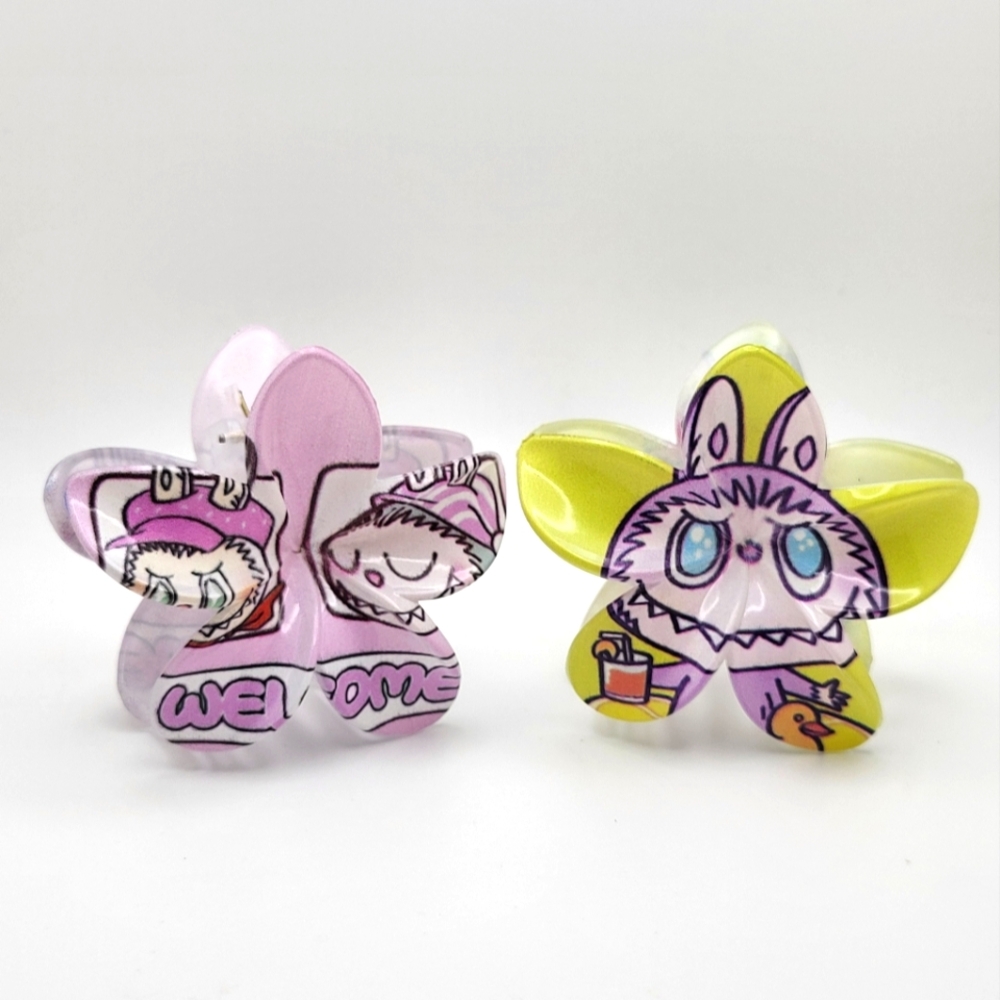 LABUBU 2-Pack Large Hair Claw Clips NEW
